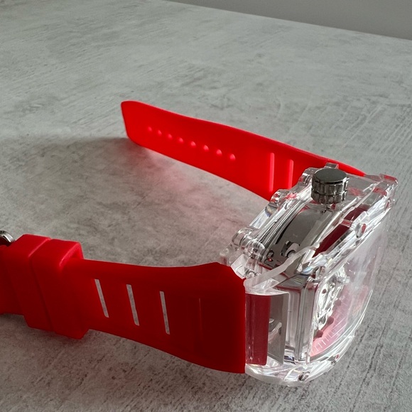 Red & Glass Watch - Picture 5 of 5